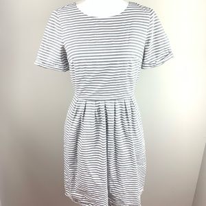 Madewell Gray & White Striped Dress Size 2